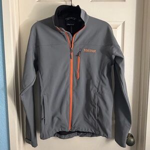 Marmot Women’s Small Gray Zip Jacket with Orange Trim